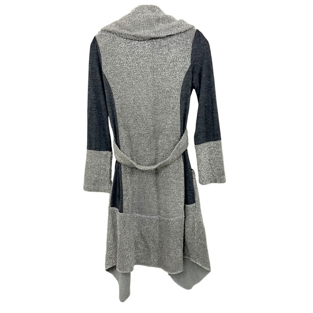 Alison Sheri Gray Artsy Longline Cardigan Sweater Lagenlook Art to Wear Size XS - Picture 2 of 6